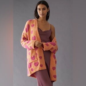 Maeve x Anthropologie Hearts Cardigan Sz M/L